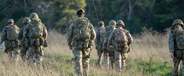 a large group of military members