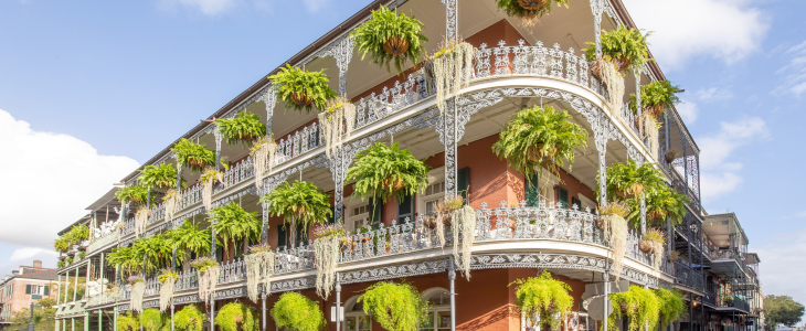 a building in the French Quarter